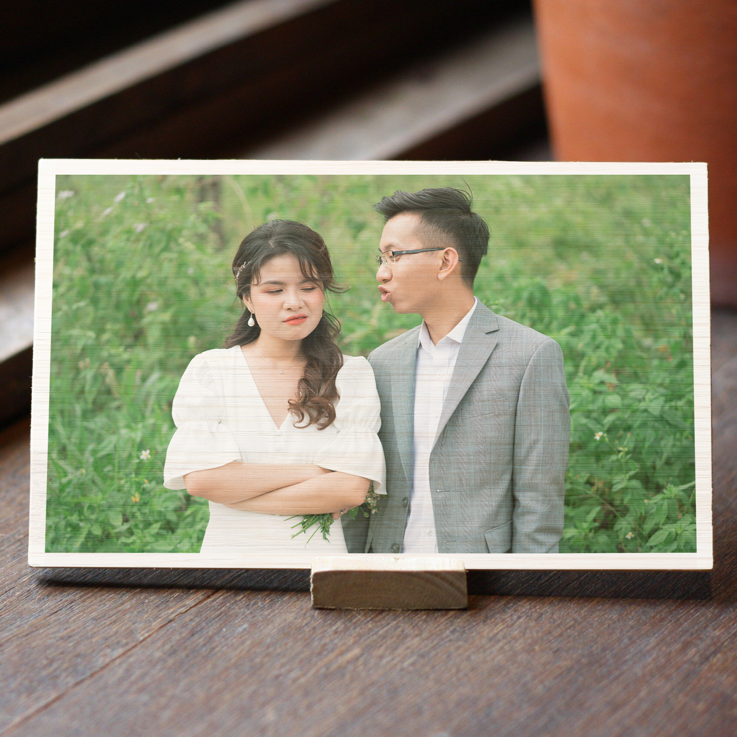 Postcard tre Chữ Nhật - Ngang - Viền trắng