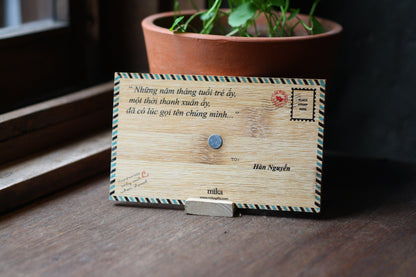 Rectangular - Horizontal - White border bamboo postcard 